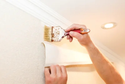 Pose de papier peint à Bony — revêtements muraux et toiles de verre